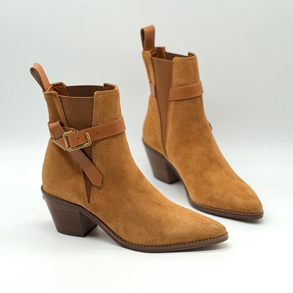 Zadig & Voltaire Shoes - Zadig & Voltaire Tyler Cecilia Boots Women 37 Brown Suede Western Buckle Pointed